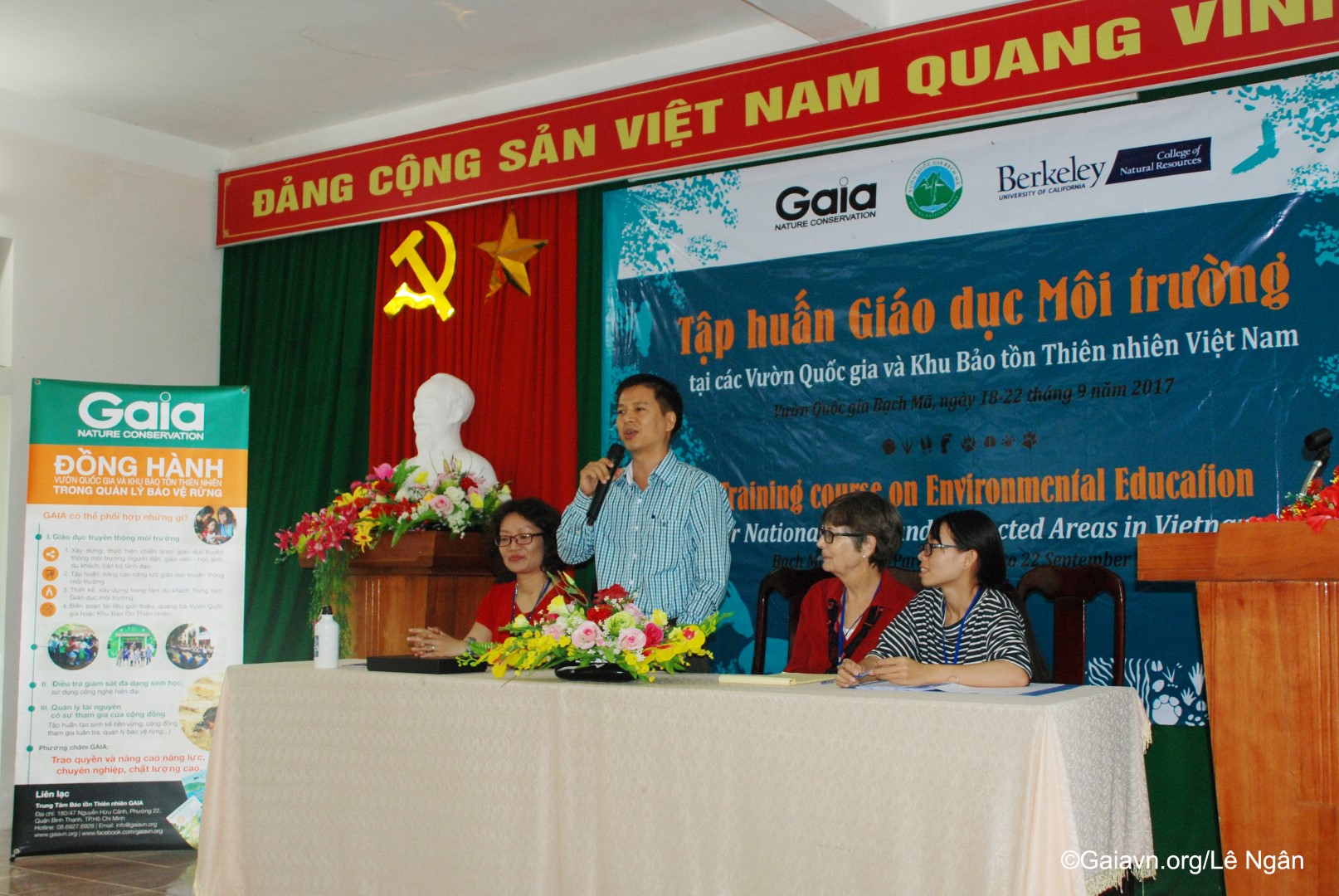 ng Nguyễn Vũ Linh – Phó Giám đốc Vườn quốc gia Bạch Mã, phát biểu khai mạc Tập huấn