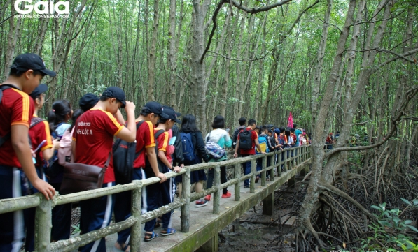 Gần 500 học sinh THCS Vĩnh Lộc A học tập trải nghiệm thiên nhiên tại Cần Giờ
